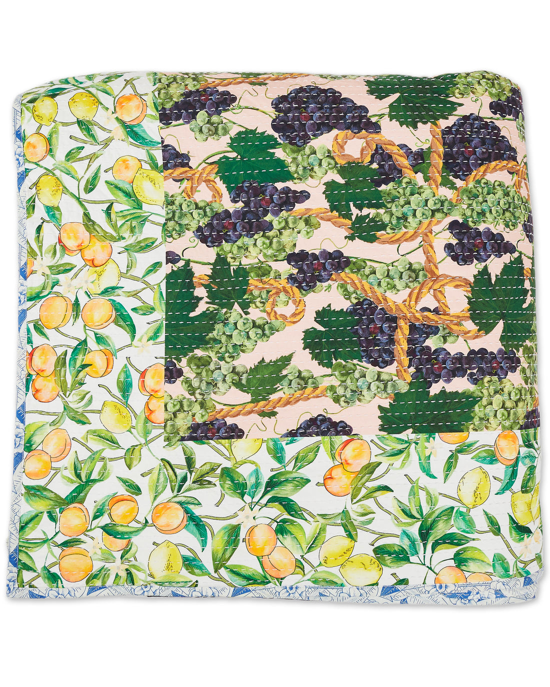 Floral State Of Mind Kantha Throw