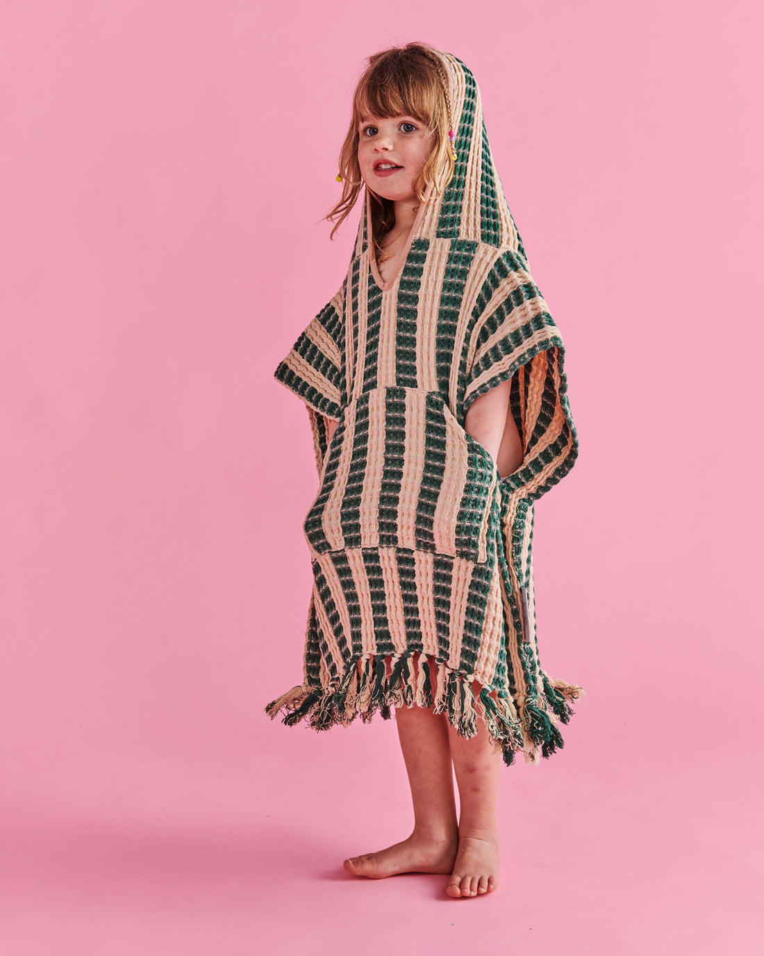 Folklore Kids Waffle Poncho