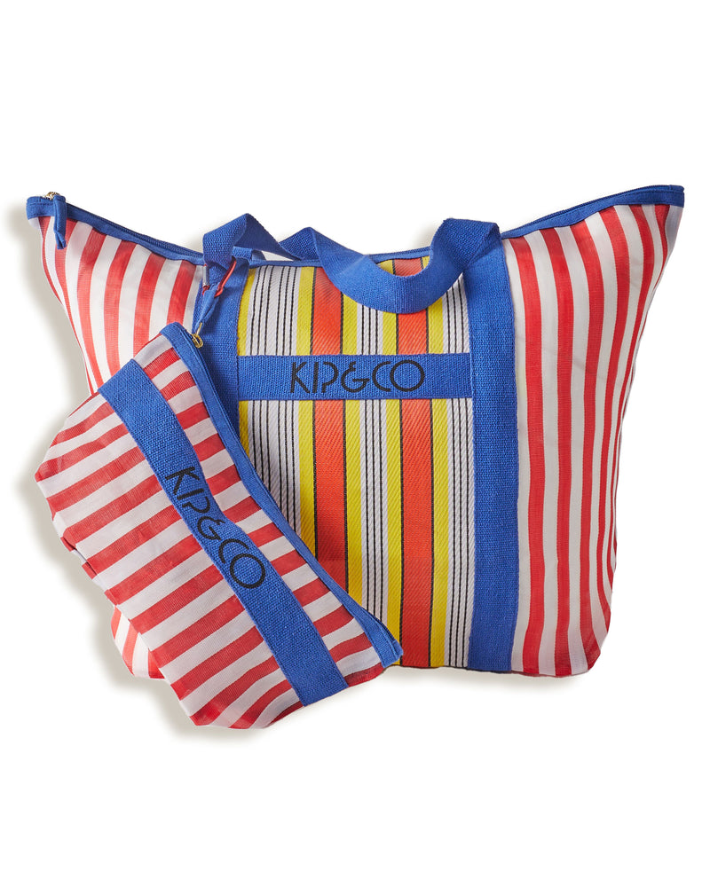 Isola Bella Recycled Nylon Beach Bag and Detachable Pouch Set