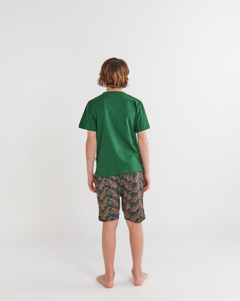 Cheetah Short Sleeve Tee & Short Pyjama Set