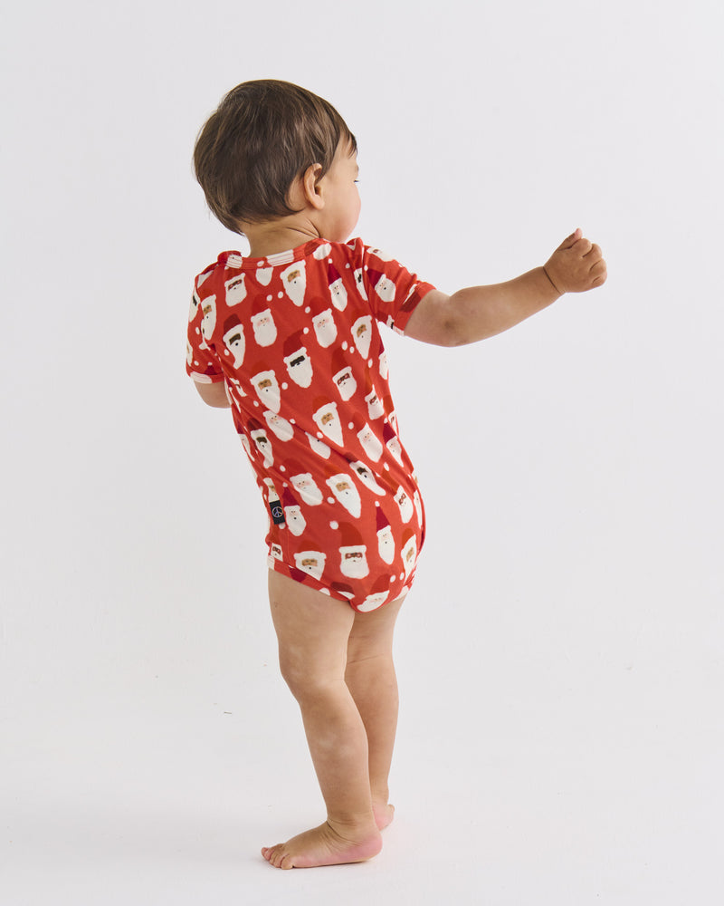 HoHoHo Red Organic Short Sleeve Romper