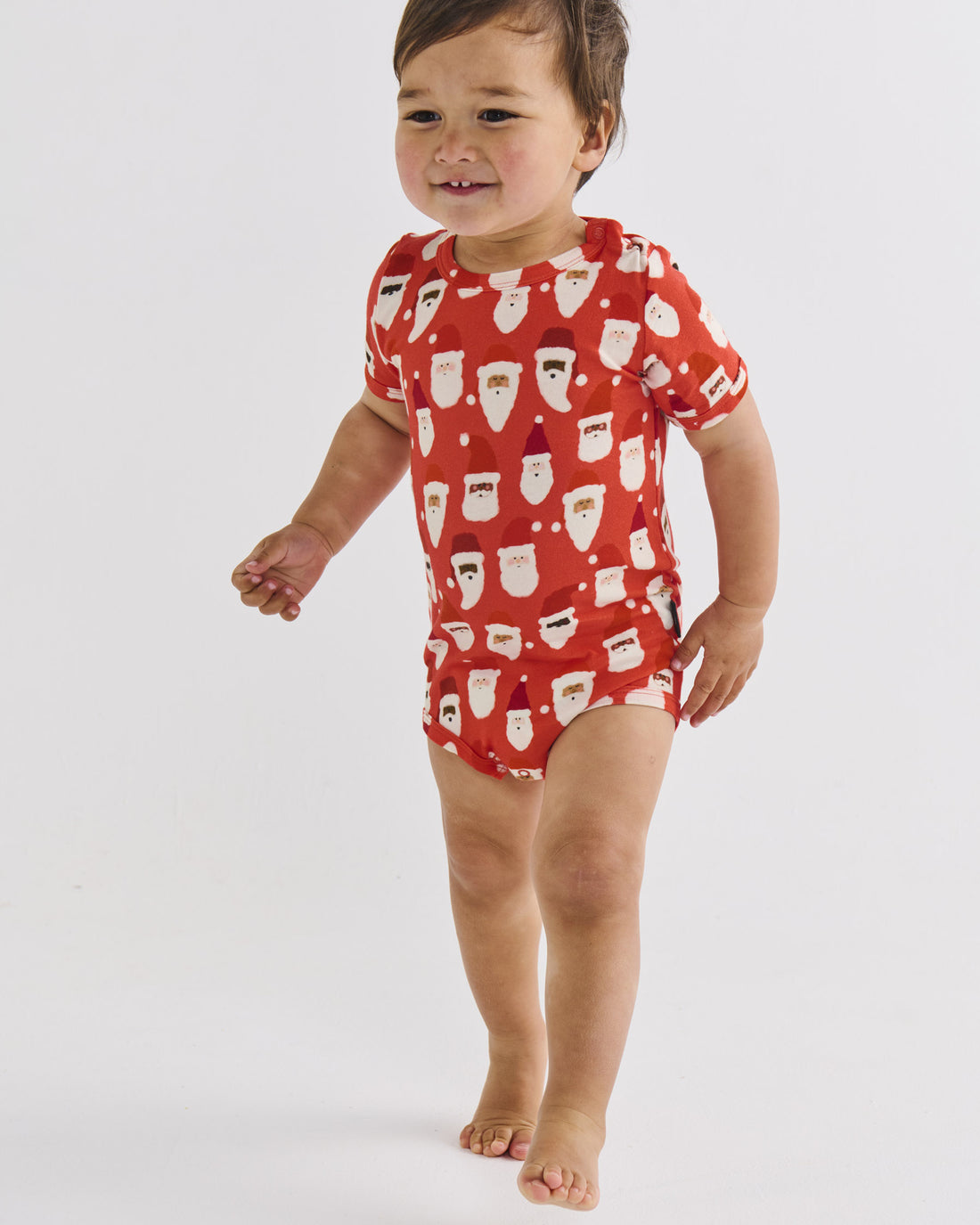 HoHoHo Red Organic Short Sleeve Romper