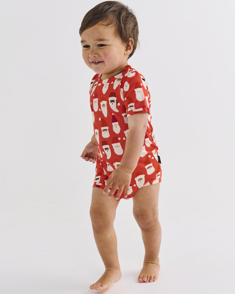 HoHoHo Red Organic Short Sleeve Romper