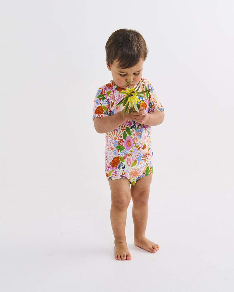 Meandering Meadow Organic Short Sleeve Romper