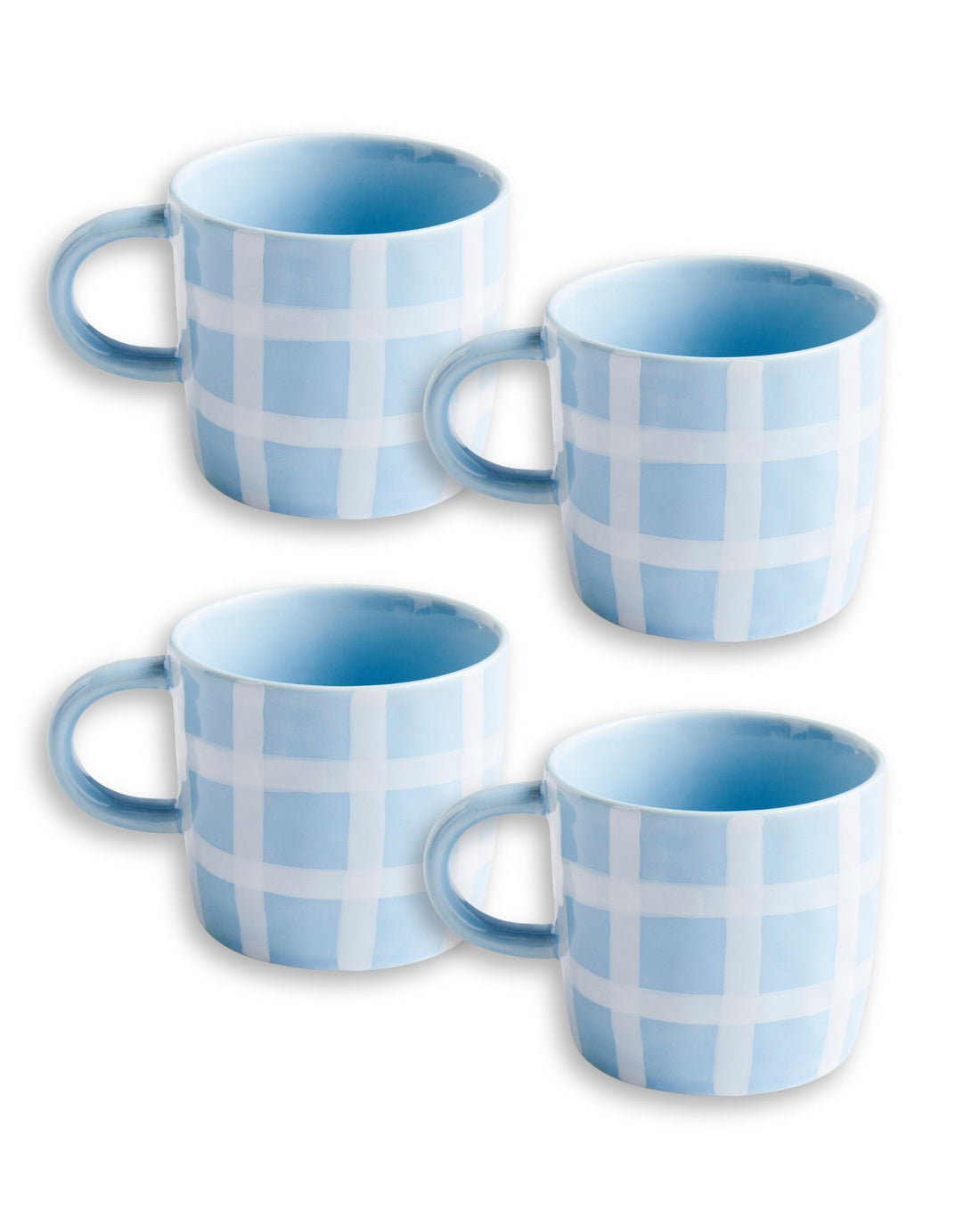 Blue Bird Tartan Mug 4P Set