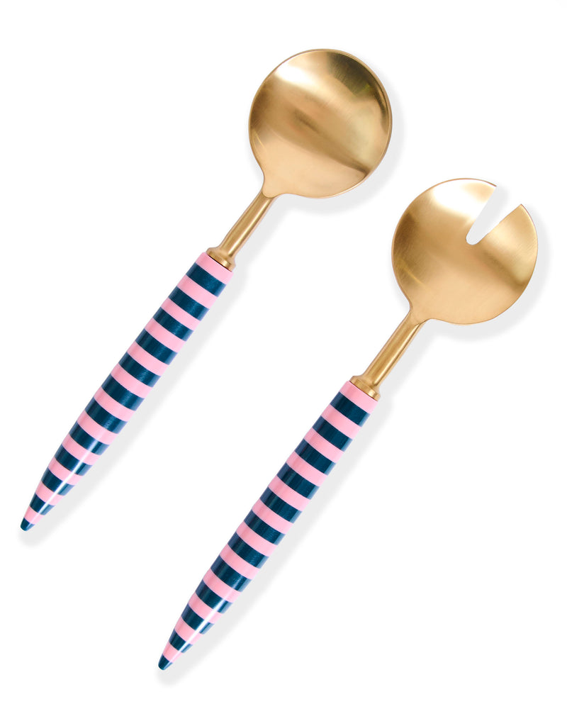 Florence Stripe Brasserie Salad Servers