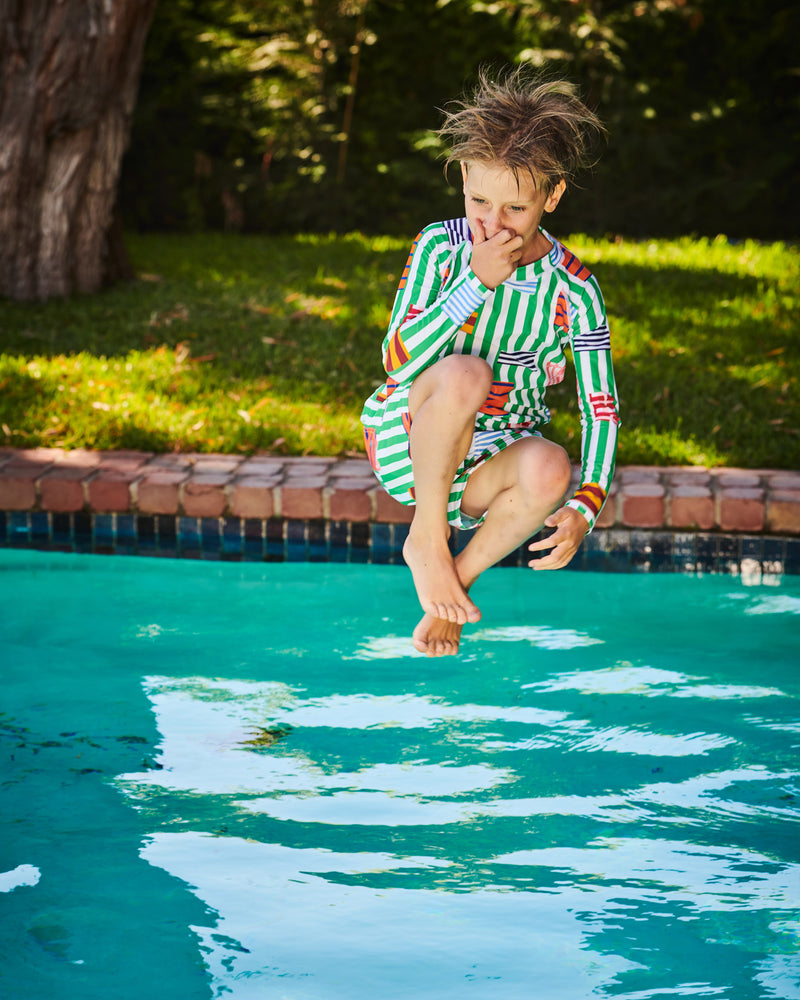 Stripe On Stripe Rash Vest