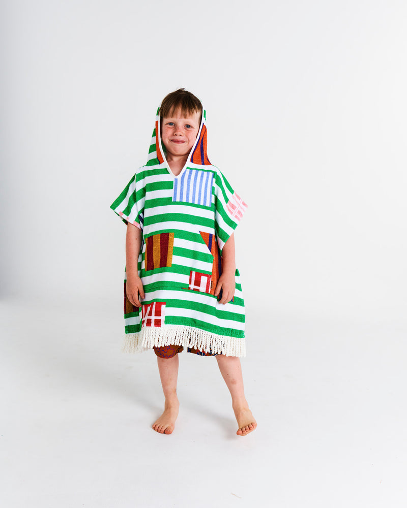 Stripe On Stripe Boardies and Poncho Bundle