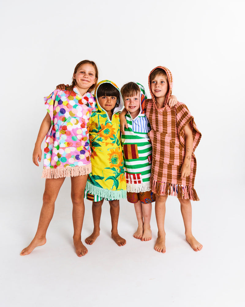 Stripe On Stripe Boardies and Poncho Bundle