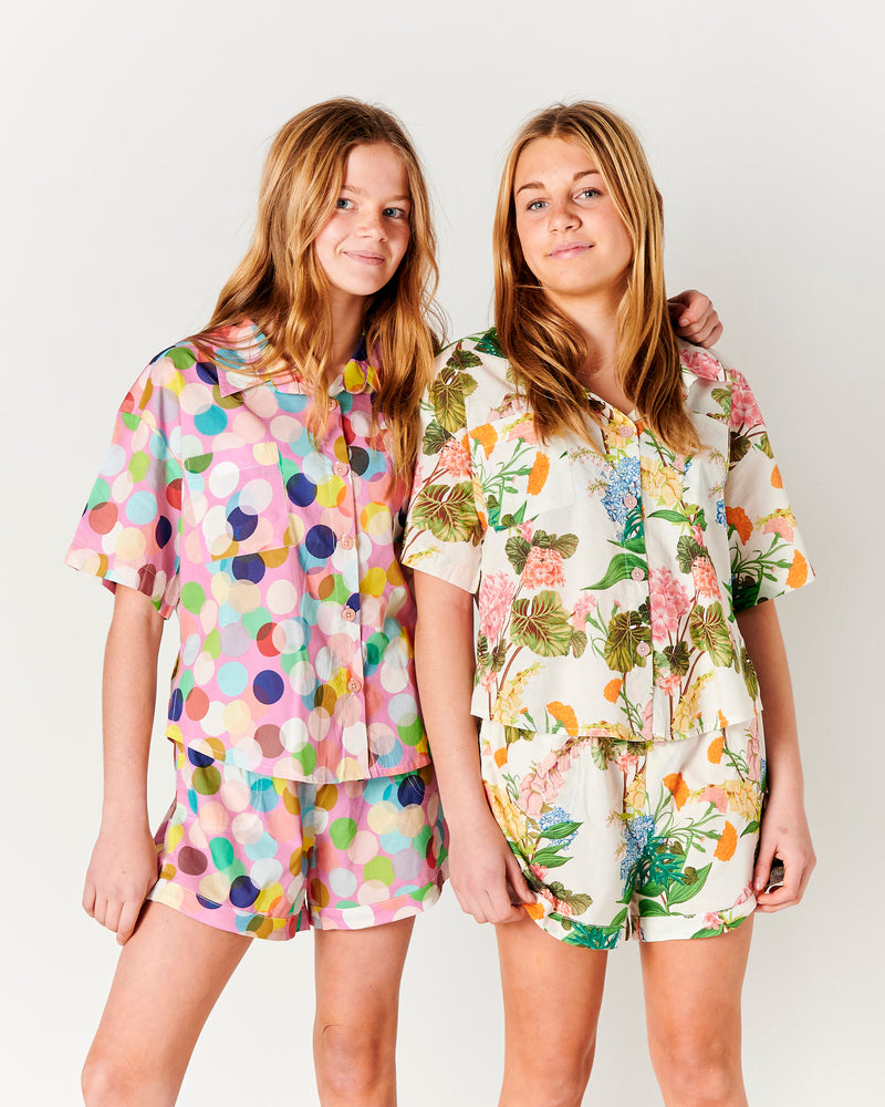 Bouquet Beauty Teen Organic Cotton Short Sleeve Shirt & Short Pyjama Set