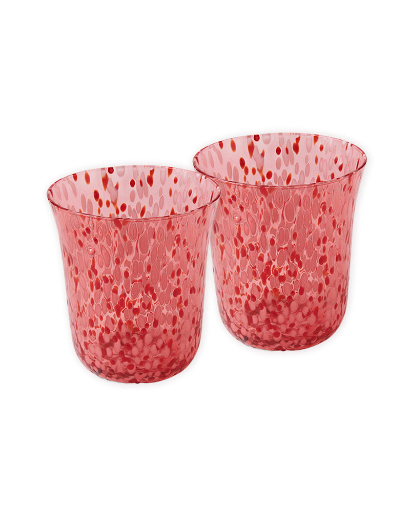 Sweetheart Speckle Tumbler Glass 2P Set