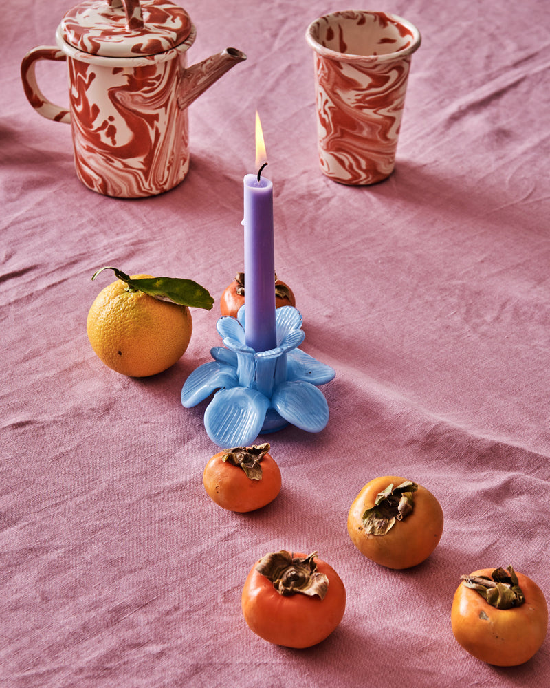 Flower Top Blue Candle Holder 2P Set – Kip&Co