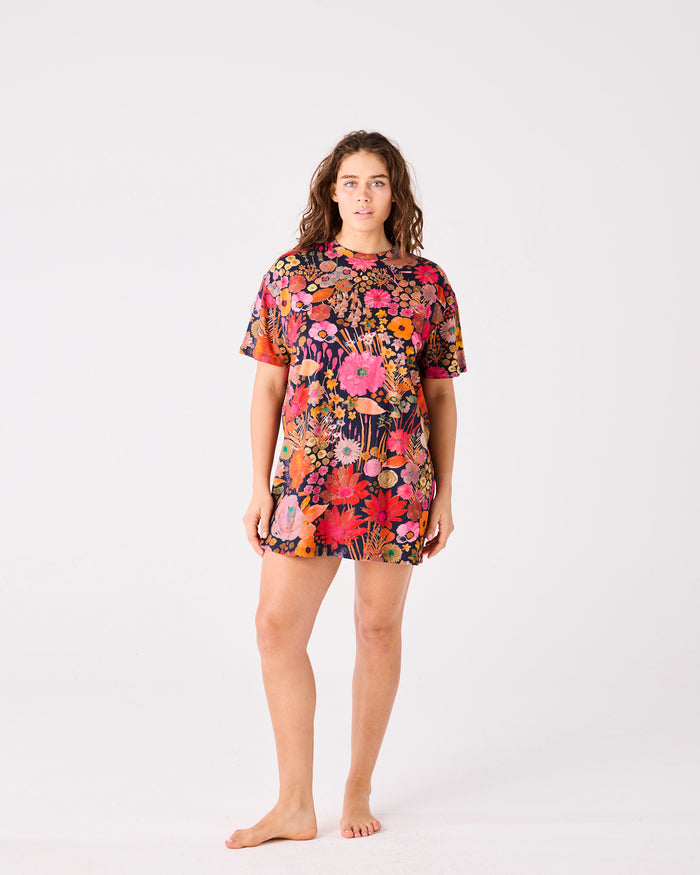 Field Of Dreams Navy Adult Organic Cotton Oversize T-shirt Nightie