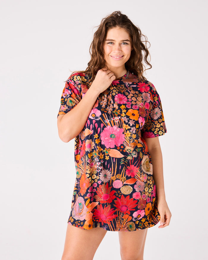 Field Of Dreams Navy Adult Organic Cotton Oversize T-shirt Nightie