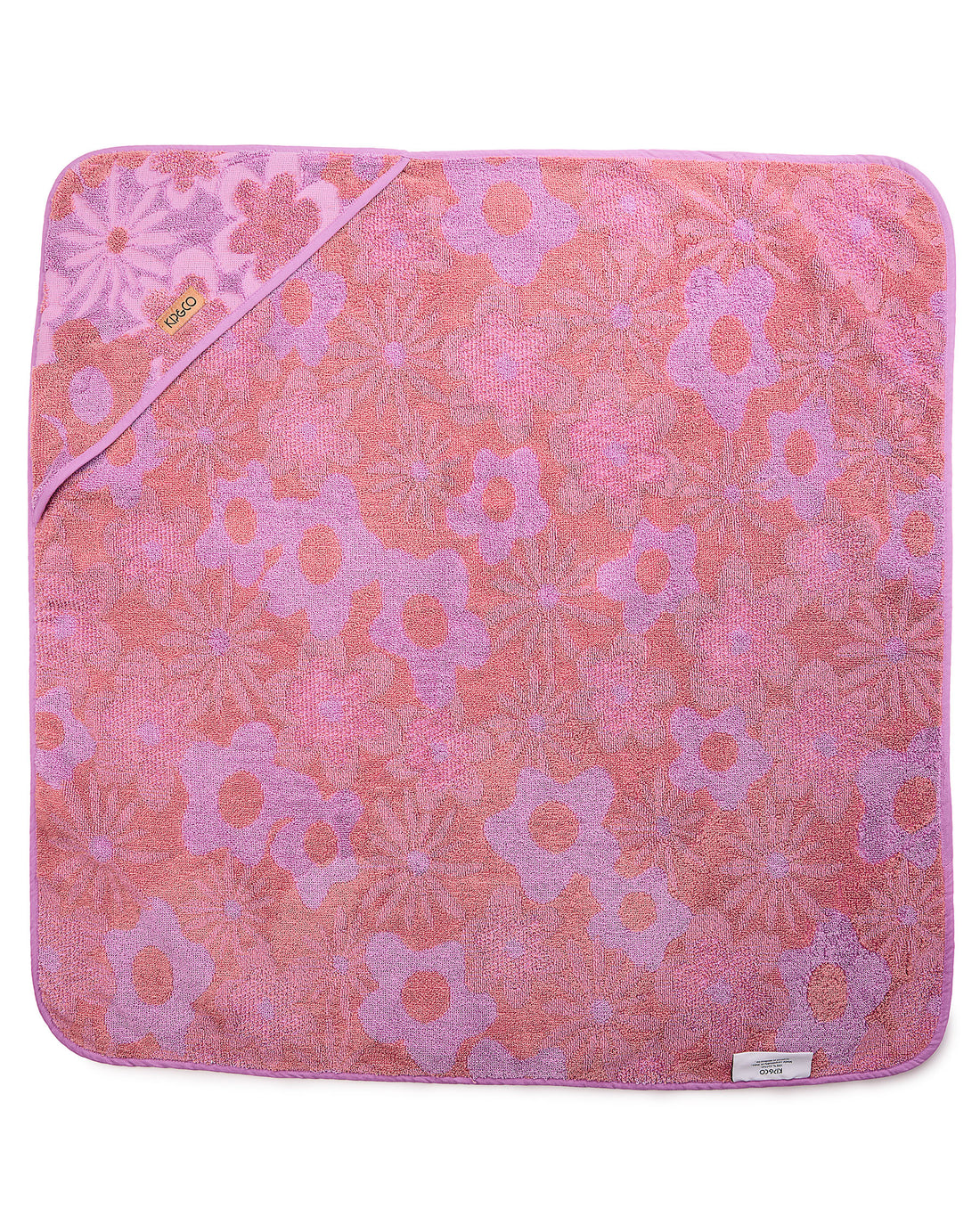 Peach Fleur Terry Baby Towel