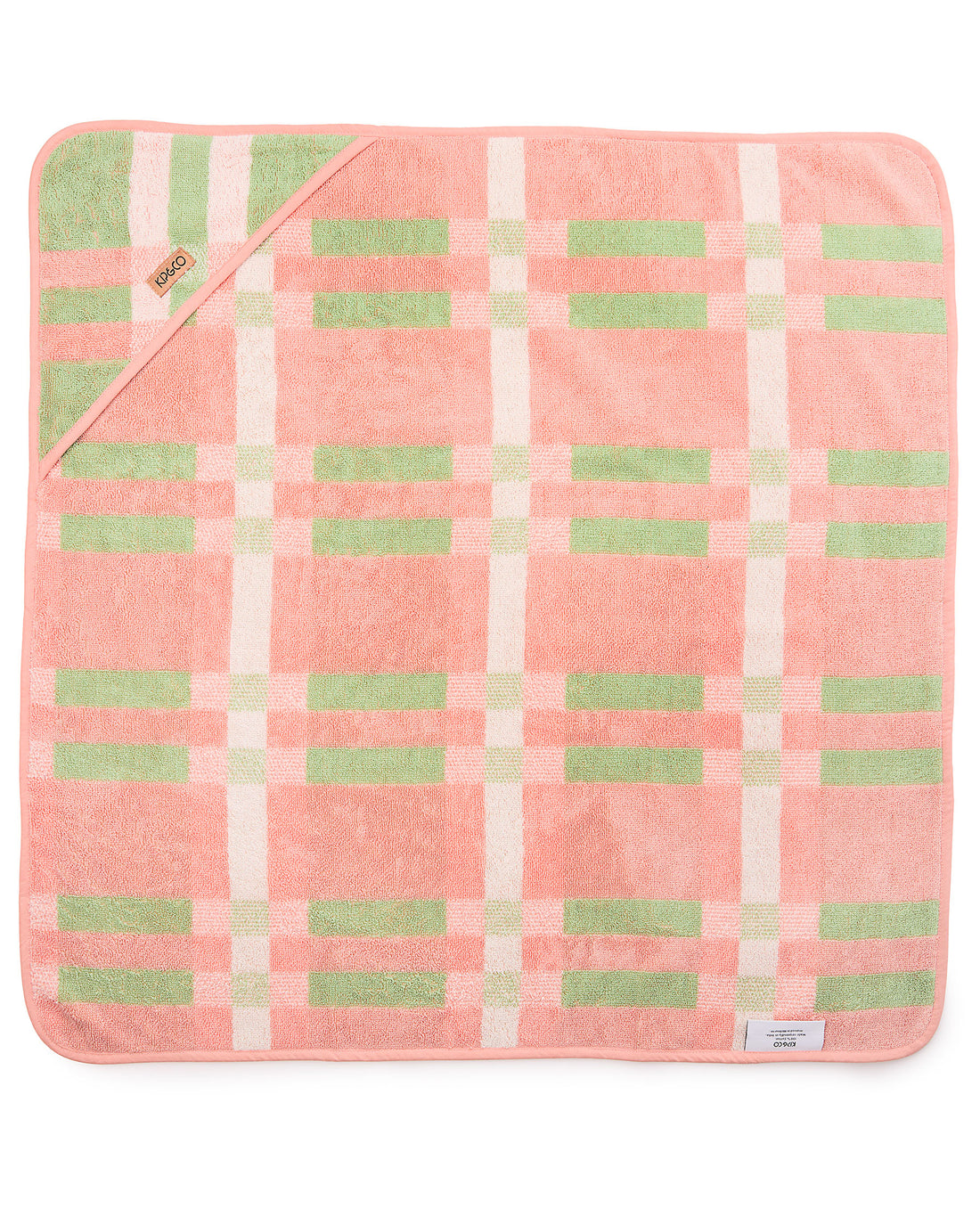 Pistachio Tartan Terry Baby Towel