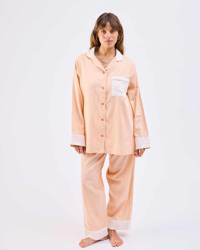 Glow In Halo Adult Bamboo Cotton Long Sleeve Shirt & Pant Pyjama Set