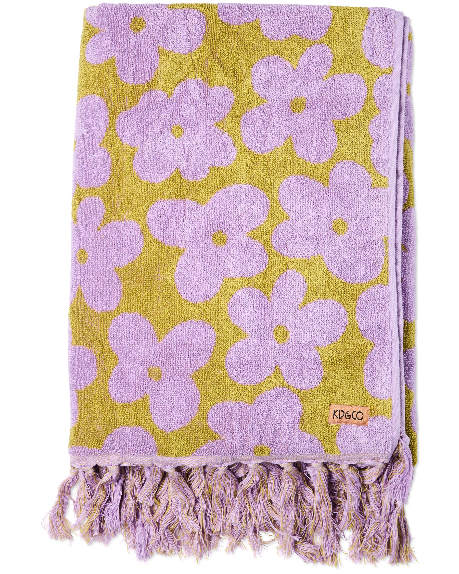 Big Flower Terry Bath Towel