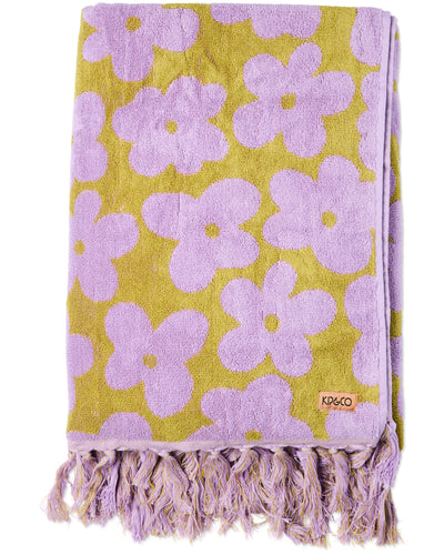 Big Flower Terry Bath Towel