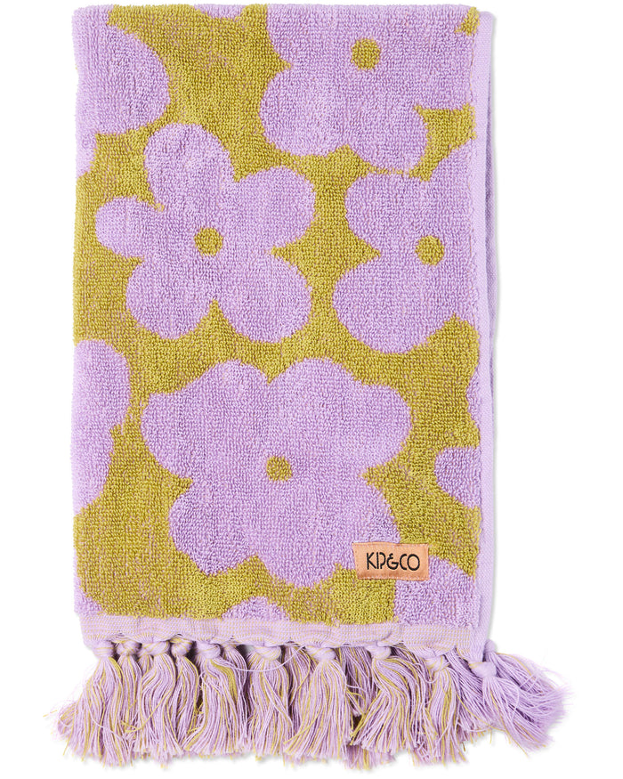 Big Flower Terry Hand Towel