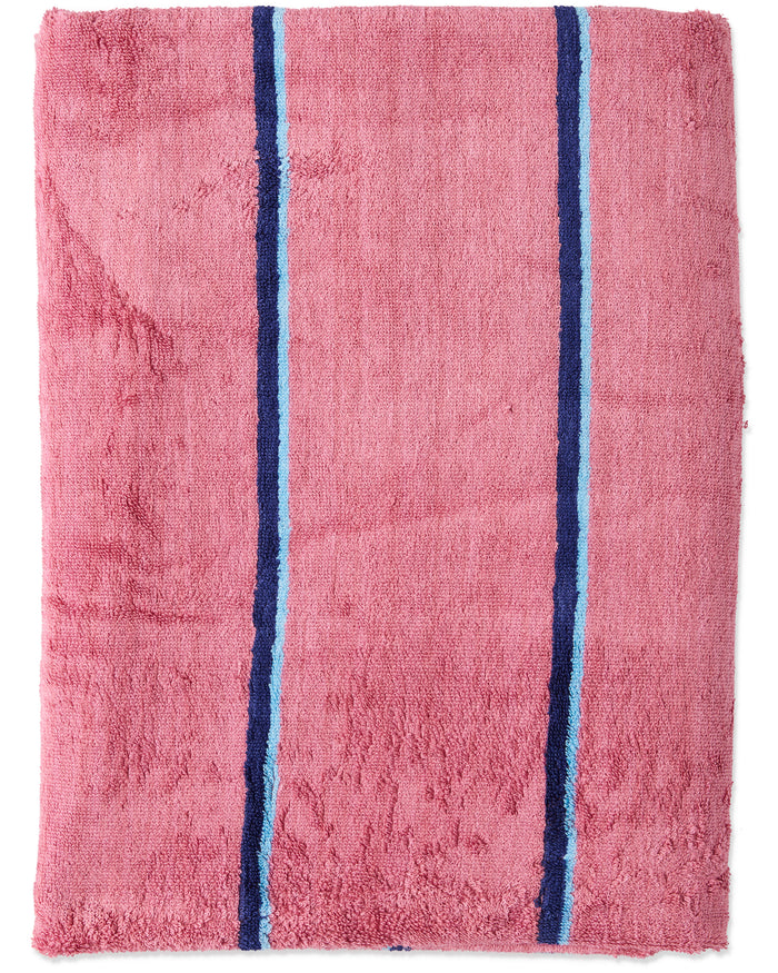 Blushing Stripe Bamboo Terry Bath Sheet