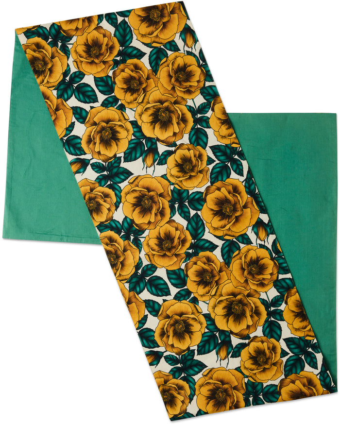 Golden Peony Table Runner