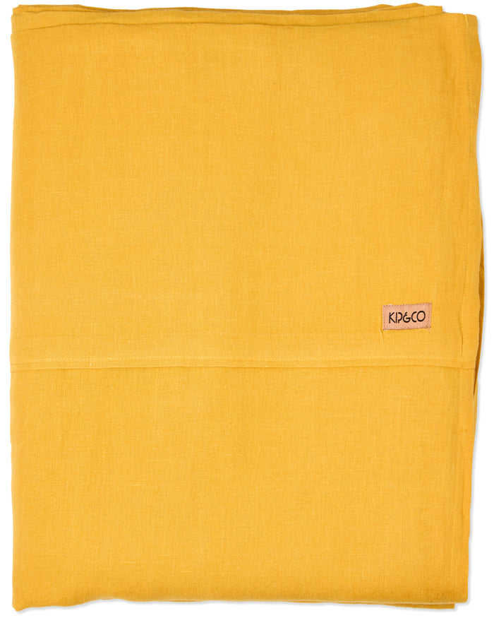 Golden Yellow Linen Flat Sheet