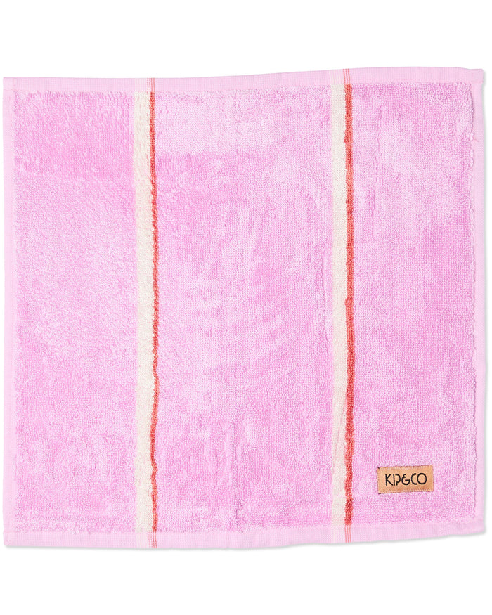 Lavender Field Stripe Bamboo Terry Face Washer