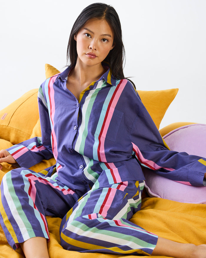 Tangier Days Adult Organic Cotton Long Sleeve Shirt & Pant Pyjama Set