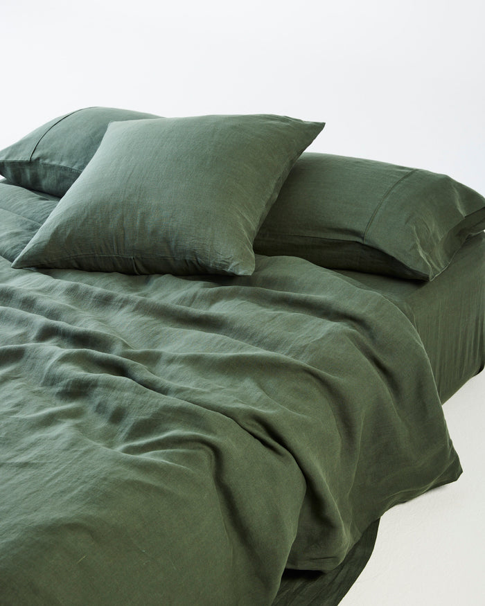 Kombu Green Linen European Pillowcases