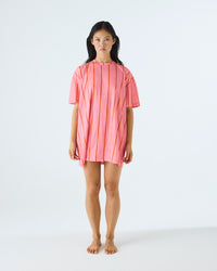 Wategos Soiree Stripe Adult Organic Cotton Oversize T-shirt Nightie