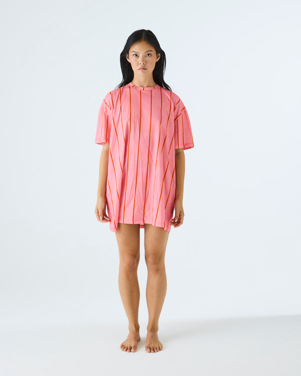 Wategos Soiree Stripe Adult Organic Cotton Oversize T-shirt Nightie