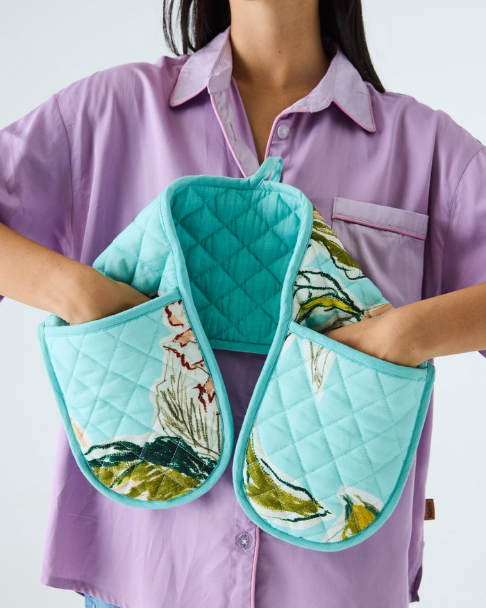 Somerset Blue Double Oven Mitt