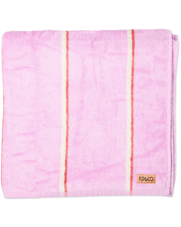 Lavender Field Stripe Bamboo Terry Bath Towel