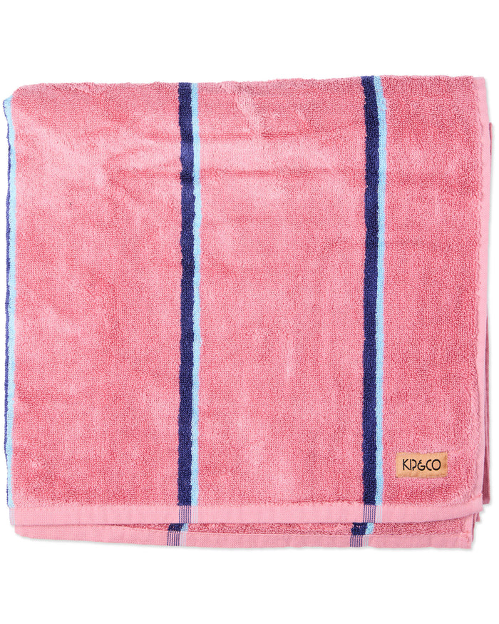 Blushing Stripe Bamboo Terry Bath Towel