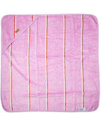 Lavender Field Stripe Bamboo Terry Baby Towel