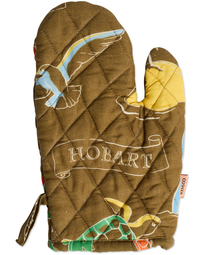 Aussie Road Trip Green Oven Mitt