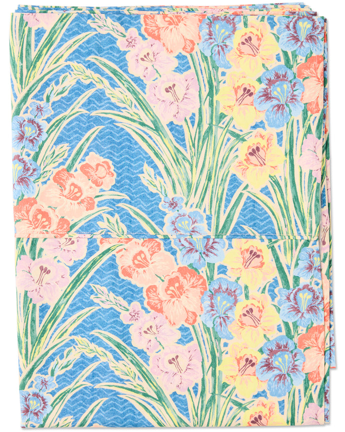 Kip&Co x Anna Spiro Gladiolus Organic Cotton Flat Sheet
