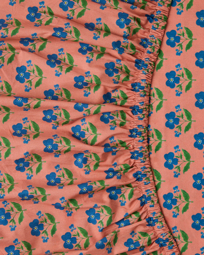 Kip&Co x Anna Spiro Indian Summer Rose Organic Cotton Fitted Sheet