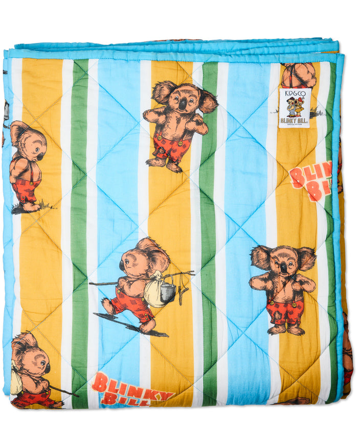 Kip&Co x Blinky Bill Adventures With Blinky Organic Cotton Quilted Kids Bedspread