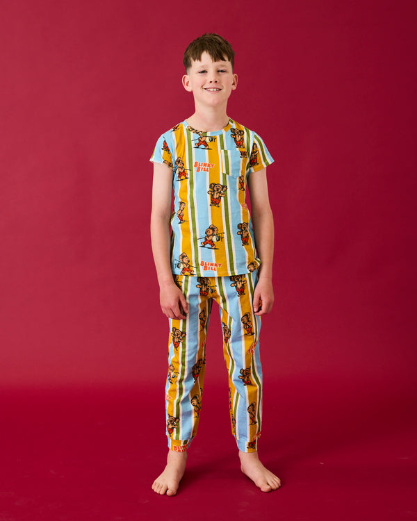 Kip&Co x Blinky Bill Adventures With Blinky Kids Organic Cotton Short Sleeve Tee & Pant Pyjama Set