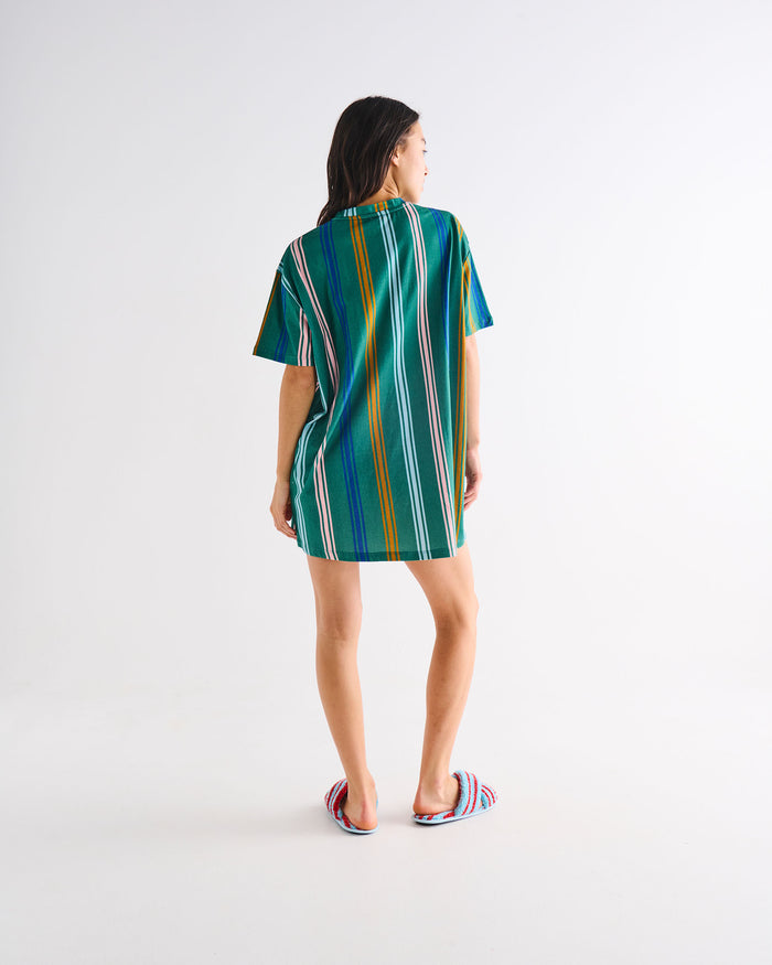 Eden Stripe Adult Organic Cotton Oversize T-shirt Nightie