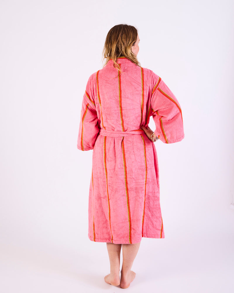 Wategos Soiree Stripe Bamboo Terry Bath Robe