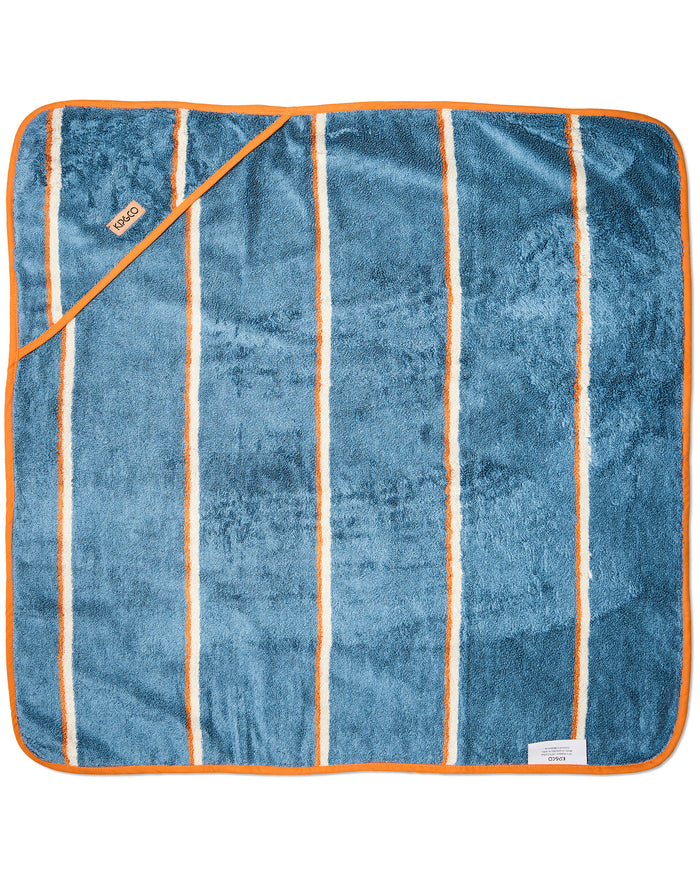 Blue Lagoon Stripe Bamboo Terry Baby Towel