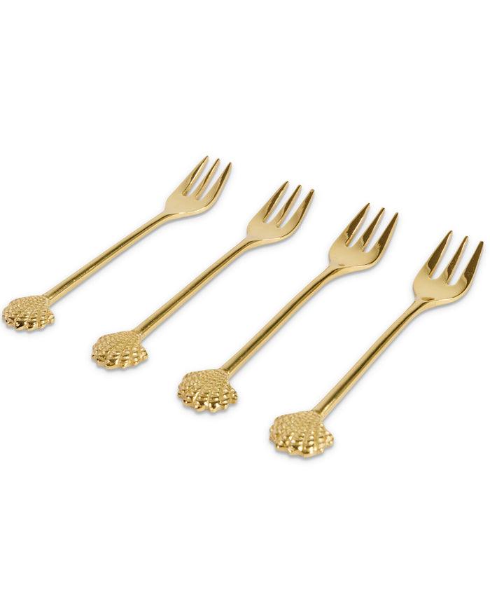 Island Shells Oyster Fork Set Of 4