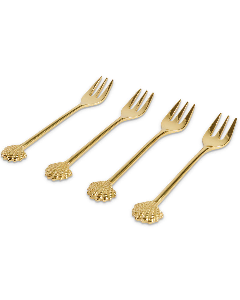Island Shells Oyster Fork Set Of 4