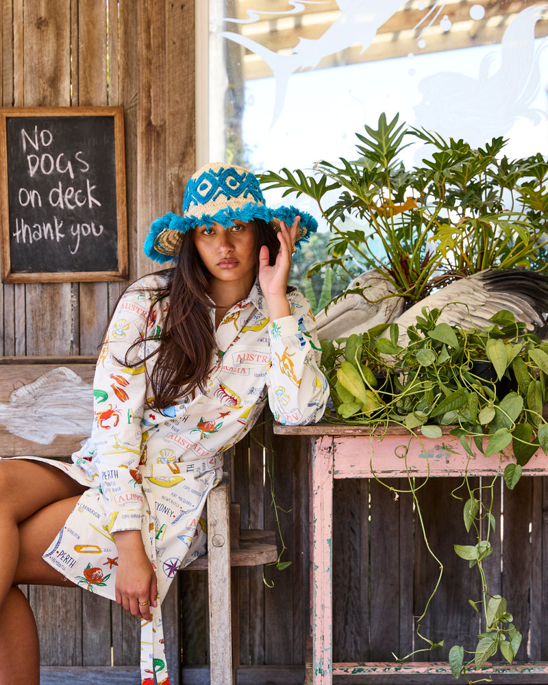 Aussie Road Trip Adult Sicilian Shirt Dress