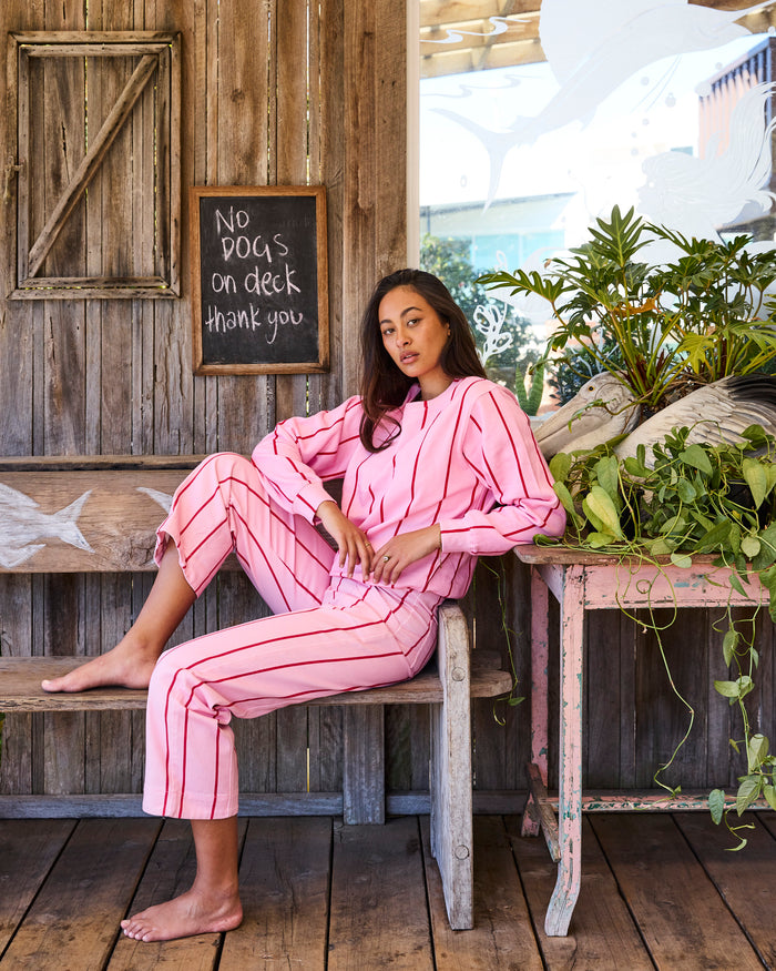 Iced Vovo Stripe Denim Pants