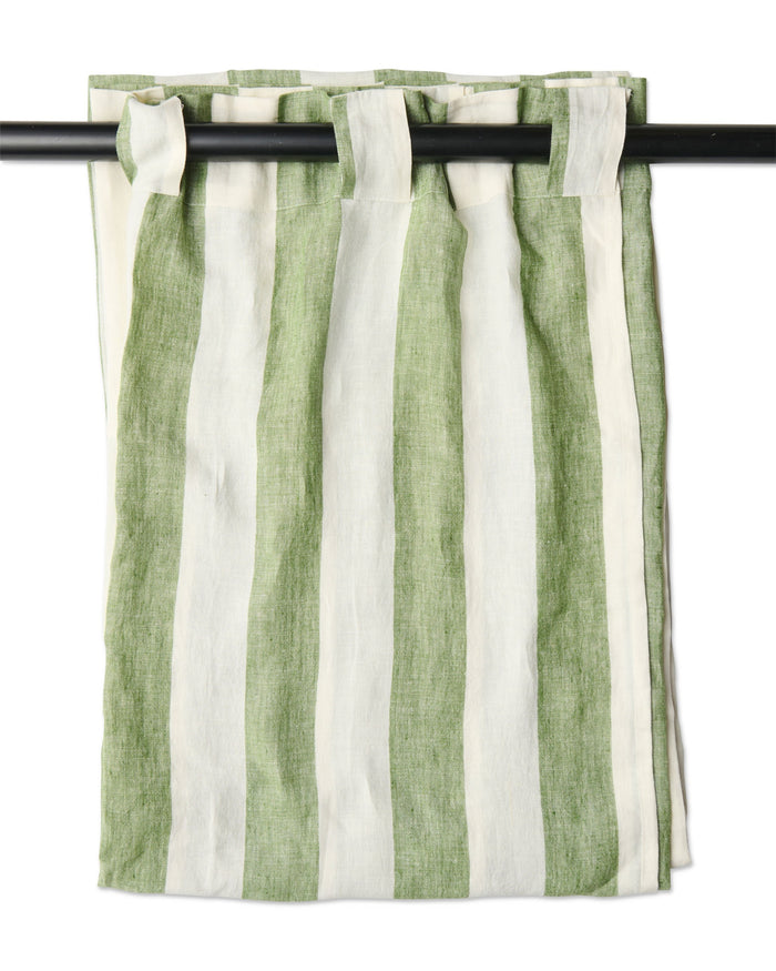Moss Stripe Curtain Panel