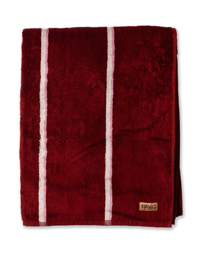 Ruby Rose Stripe Bamboo Terry Bath Sheet